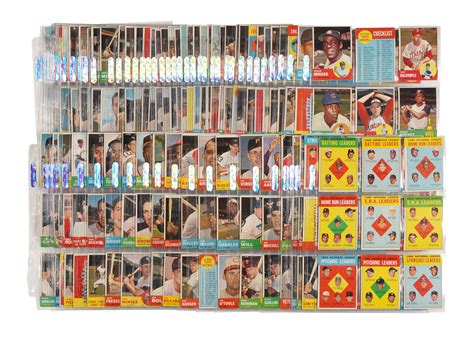 Lot Detail 1963 Topps Baseball Complete Set 576 Including PSA EX 5