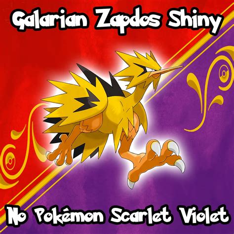 Galarian Zapdos Shiny Para Pokémon Scarlet Violet Outros DFG