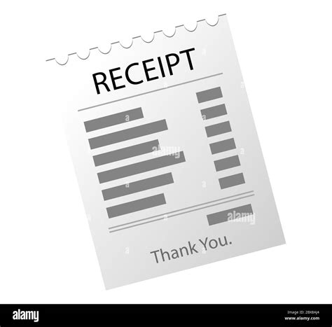 Paper Checks Receipts Receipt Icon Paper Receipt Isolated On White