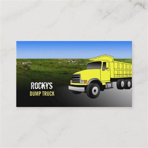 Dump Truck Business Cards