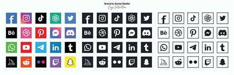 Popular Social Network Symbols Social Media Logo Icons Collection