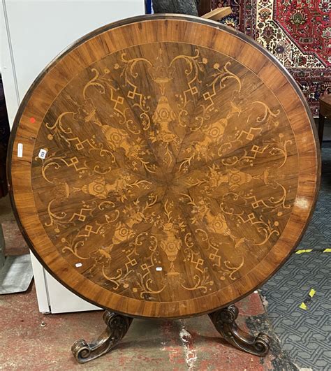 Victorian Inlaid Tilt Top Table Southgate Auction Rooms