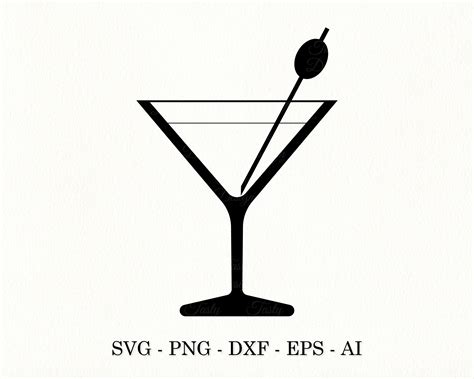 Martini Glass Silhouette Png