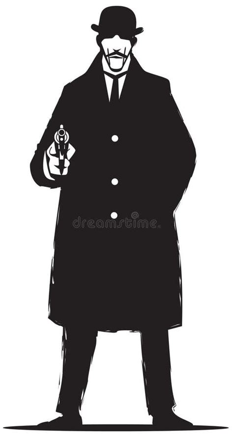 Détective Privé Policier Homme Enquête Board Illustration de Vecteur