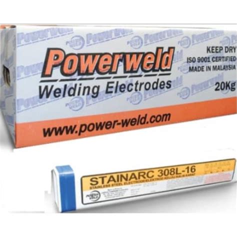 Powerweld 308L Stainless Steel Electrode Welding Rod 2 6mm 3 2mm 2 5KG