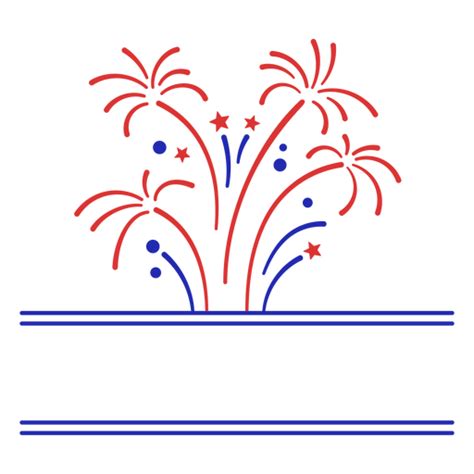 Red And Blue Fireworks Label Stroke Png And Svg Design For T Shirts