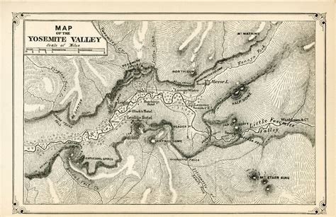 Map of the Yosemite Valley | Yosemite, UNIDENTIFIED