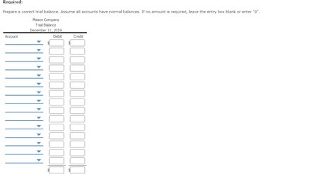 Solved Prepare A Correct Trial Balance Assume All Accounts