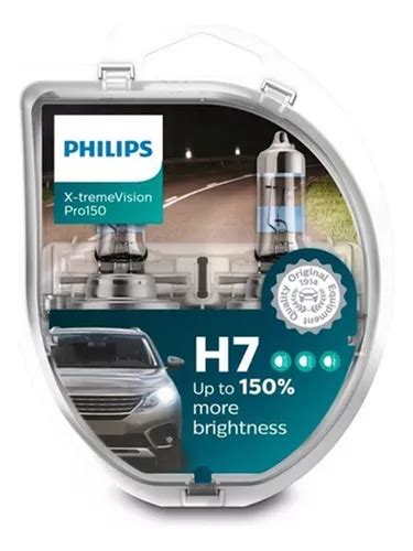 Par Lampada Philips X Treme Vision Pro H7 3400k 150 Luz