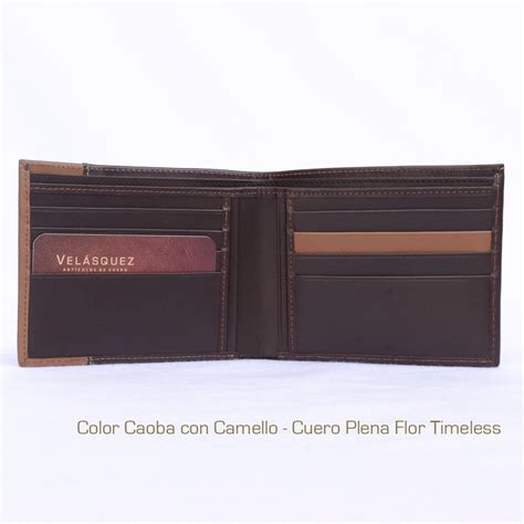 Billetera Slim con Tarjetero Mica color Moro Pieles Velásquez