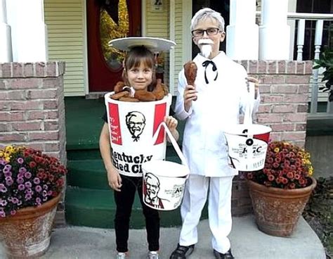 Kentucky Fried Chicken Colonel Sanders Bucket Kfc Costume Couple