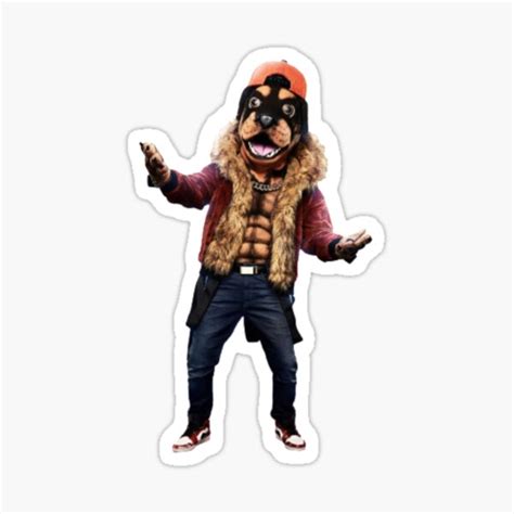 "Masked Singer US Season 2 Costume - Rottweiler " Sticker by WildwoodBoard | Redbubble