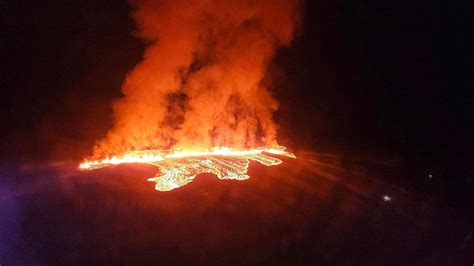 Island Nach Vulkanausbruch Erreicht Lavastrom Fischerort Grindavik