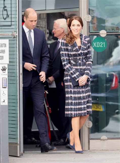 Kate Middleton S Plaid Erdem Coat In Manchester October 2016 POPSUGAR