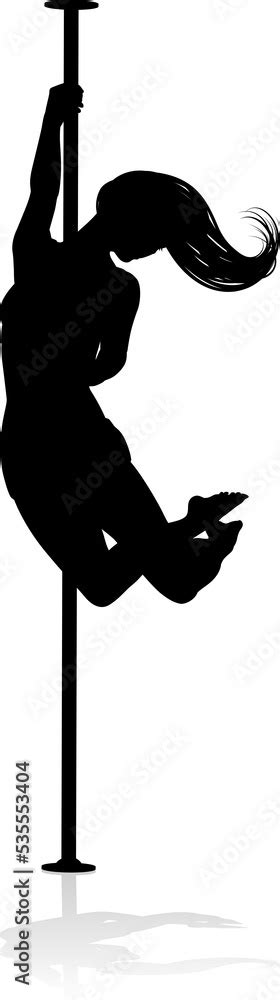 Pole Dancing Woman Silhouette Stock Illustration Adobe Stock