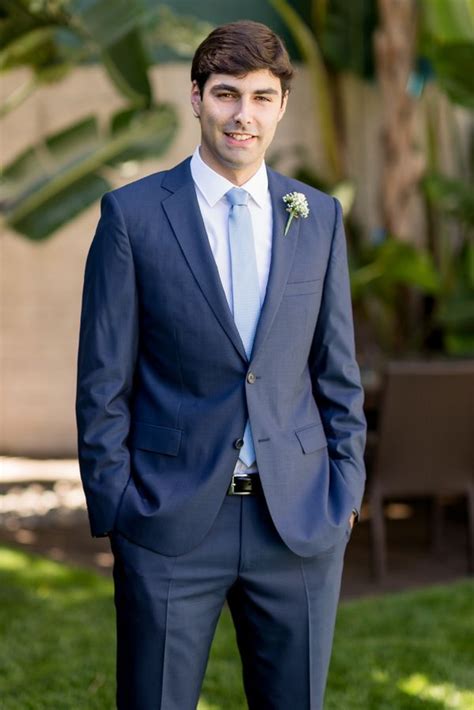 Light Blue Tie With Navy Suit