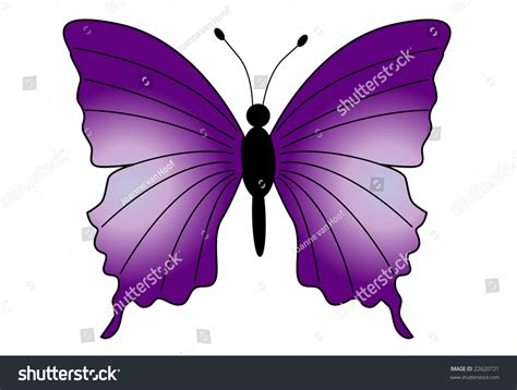 Large Purple Butterfly Illustration Drawing Stock Photo 22620721 ...