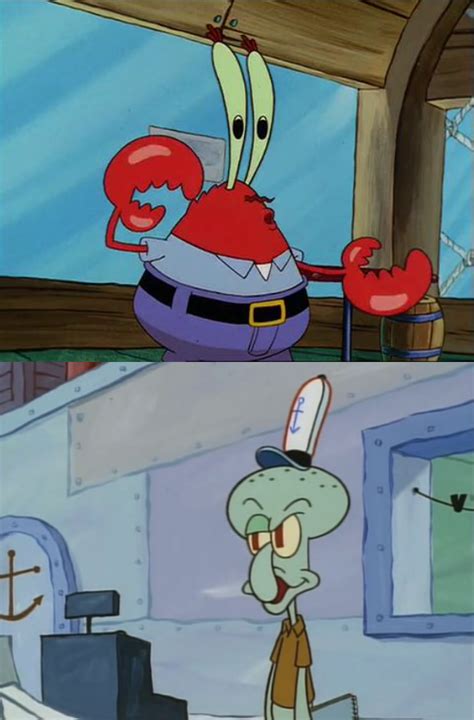 Mr Krabs vs. Squidward Blank Template - Imgflip