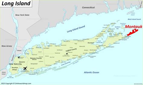 Montauk Map The Hamptons Long Island New York Us Discover