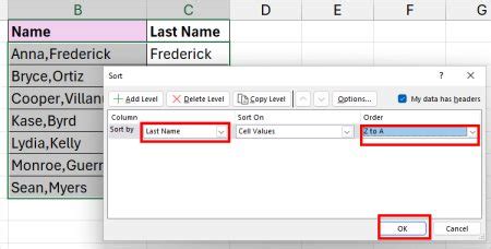 How To Sort By Last Name In Excel Best Ways