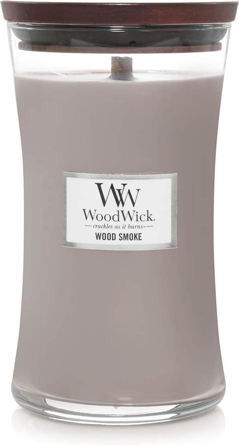 Woodwick Large Hourglass Scented Candle Wood Smoke With Crackling Wick