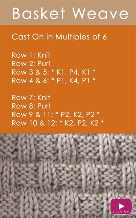 Basket weave stitch knitting pattern for beginners – Artofit