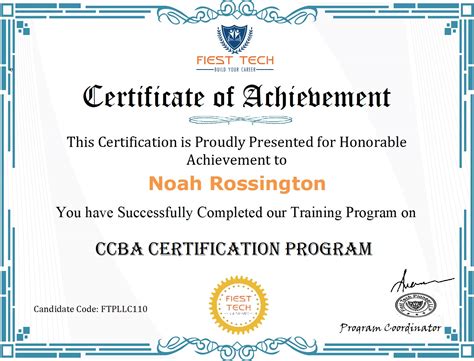 CCBA Certification Training