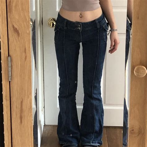 Brandy Melville Women S Navy Trousers Depop