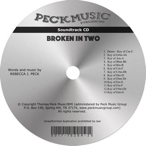 Broken In Two - soundtrack| Peck Music Publishing