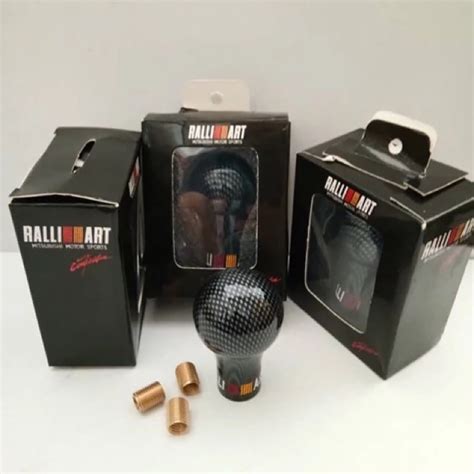 Ralliart Carbon Look Manual Transmission Gear Shift Knob For Mitsubishi