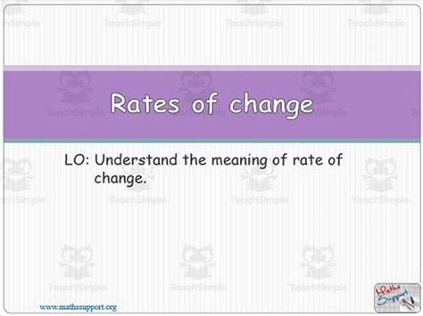 Rate of change by Teach Simple