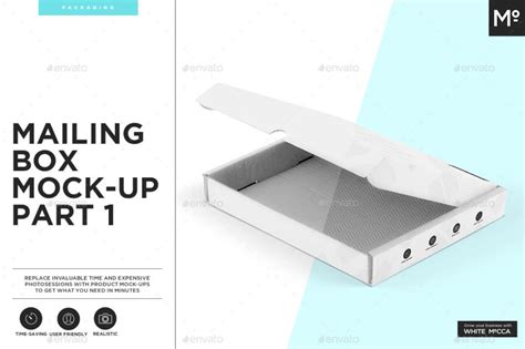 20 Creative Free Mailing Box Mockup PSD Templates