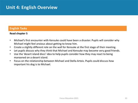 Kensuke S Kingdom Unit 4 Teaching Slides English Year 6