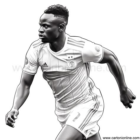 Dibujo De Sadio Man De F Tbol Para Colorear