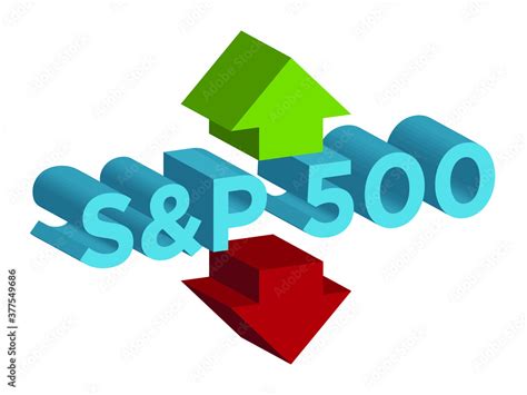 S&P 500 stock market index in 3d text. Stock Vector | Adobe Stock