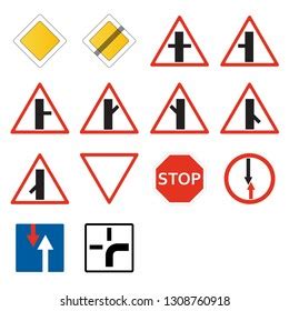 Road Signs Priority Vector Image Stock Vector (Royalty Free) 743635516 ...