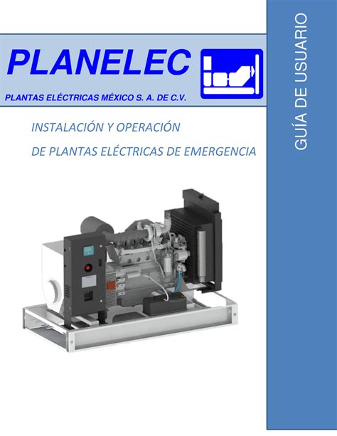 Manual Operación 2019 REV 00 GUÍA DE USUARIO PLANTAS ELÉCTRICAS