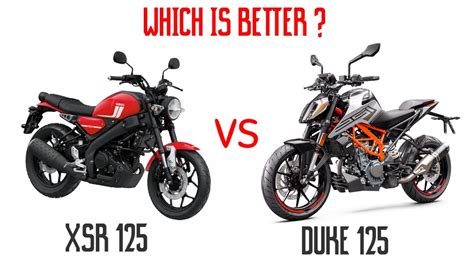 Yamaha XSR 125 VS KTM DUKE 125 2021 DETAILED COMPARISON MILEAGE TOP