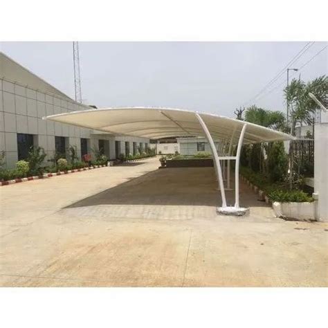 Modular Tensile Fabric White Car Parking Tensile Structure Coated