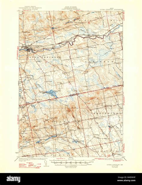 Maine USGS Historical Map Dover Foxcroft 460365 1935 62500 Restoration