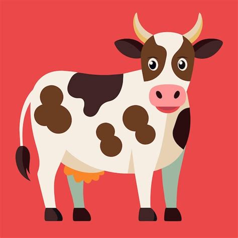 Premium Vector | Cow heifer ladybird pet vector illustration draw cartoon pretty cute