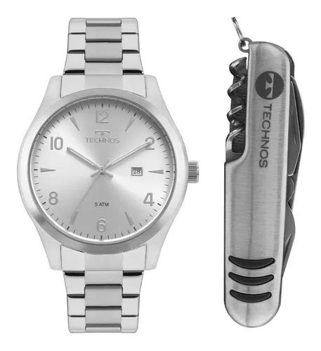 Reloj De Pulsera Technos Classic Steel Kit Rel Gio Technos Masculino