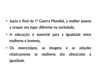 O papel da mulher na sociedade | PPTX