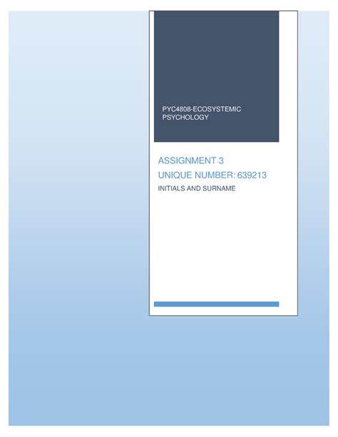 Assignment Therapy From Foc And Soc Pyc Ecosystemic