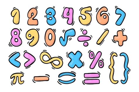 Free Vector Hand Drawn Mathematical Symbols