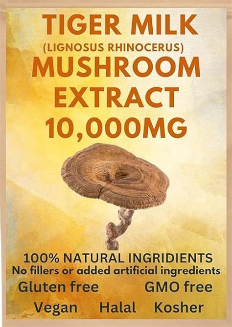 Tiger Milk Mushroom Extract 10 000mg High Strength Lignosus Rhinocerus