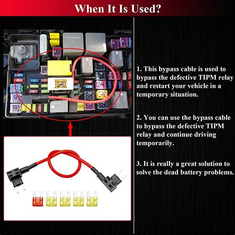 Buy TIPM Repair Fuel Pump Relay Bypass Cable For 07 12 Dodge Ram 1500