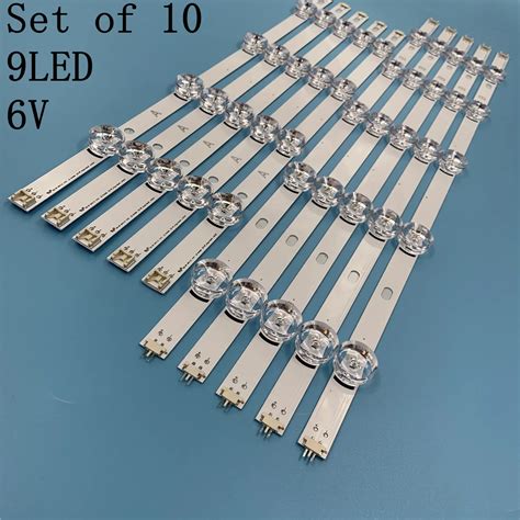 New 10pcs Set LED Strip Replacement For LG TV 49LF5500 Innotek DRT 3 0