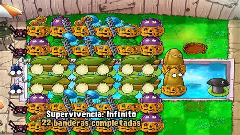 Plants Vs Zombies Supervivencia Infinita Banderas Estrategia