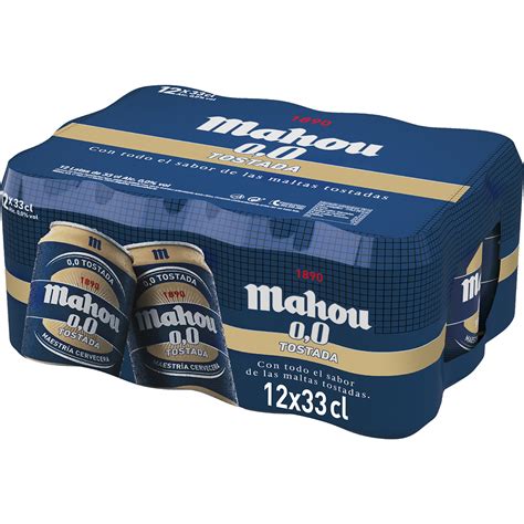 Cerveza Tostada Sin Alcohol Pack 12 Latas 33 Cl MAHOU 0 0